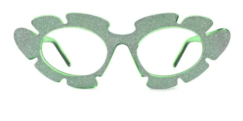 9358 Andrea Cateye,Geometric, green glasses