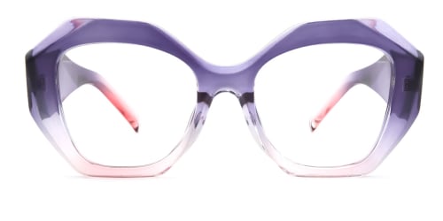 9454 Clarissa Geometric purple glasses