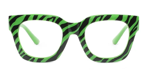 95125 Haeleigh Rectangle green glasses