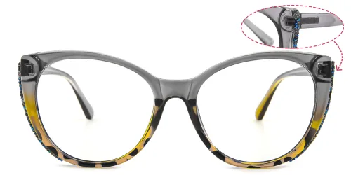 95141-1 Jordana Cateye,Oval grey glasses