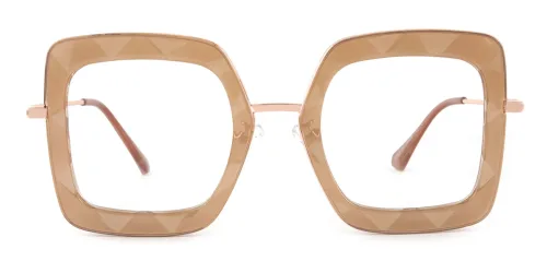 95255 Teresa Geometric brown glasses