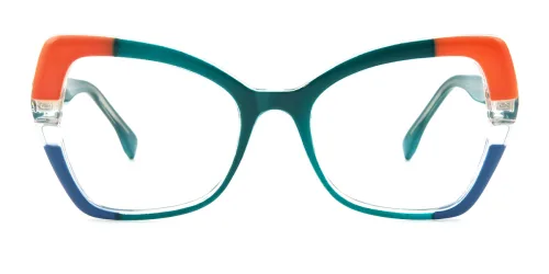 95339 Iola Cateye,Geometric green glasses