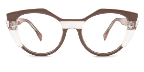 95374 Nickole Cateye,Geometric brown glasses