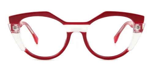95374 Nickole Cateye,Geometric red glasses