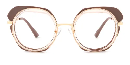 95390 Onora Cateye,Geometric brown glasses