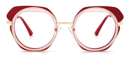 95390 Onora Cateye,Geometric red glasses