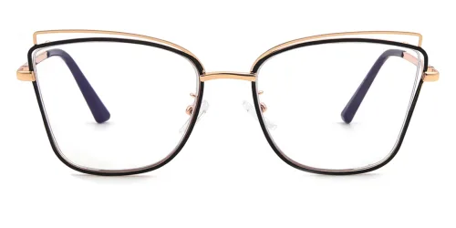 95787 Xacharia Cateye,Rectangle, black glasses