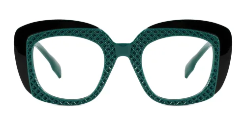 9590 Caitlin Rectangle green glasses