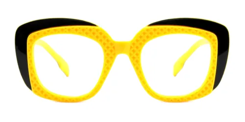 9590 Caitlin Rectangle yellow glasses