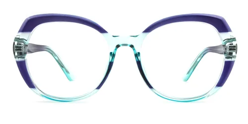 95930 Percia Round,Oval,Geometric blue glasses