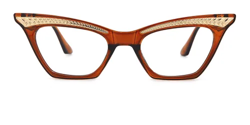 961 Levina Cateye, brown glasses