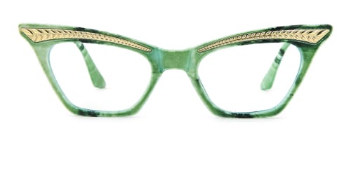 961 Levina Cateye green glasses