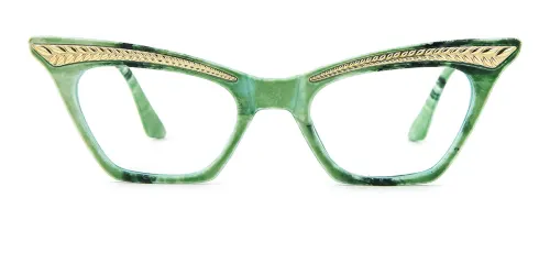 961 Levina Cateye, green glasses