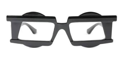 9612 Sadler Rectangle black glasses