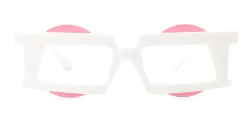 9612 Sadler Rectangle white glasses