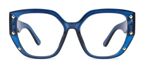 9619 Amira Geometric blue glasses