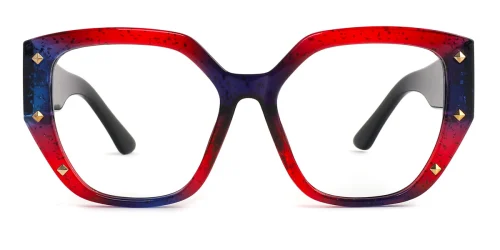9619 Amira Geometric red glasses