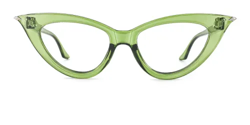 Green Cateye Classic Unique Custom Engraving Eyeglasses | WhereLight