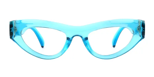 972 Eartha Cateye blue glasses