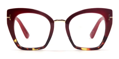 97356 India Cateye red glasses