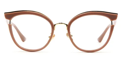 97551 Louise Cateye,Round brown glasses