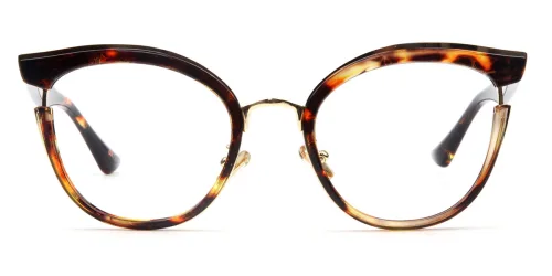 97551 Louise Cateye,Round tortoiseshell glasses