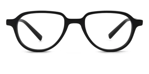 98029 Annaliese Oval black glasses
