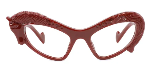 99208 Clementine Cateye red glasses