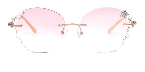 A-1079 Licia Cateye,Geometric pink glasses