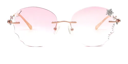 A-1079 Licia Cateye,Oval, pink glasses