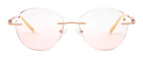 A-1130 Letitia Oval pink glasses
