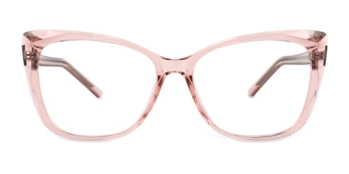 A-2001 Kacie Rectangle pink glasses