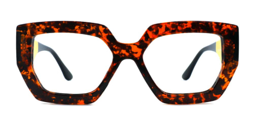 A-2119 Jacqueline Geometric tortoiseshell glasses