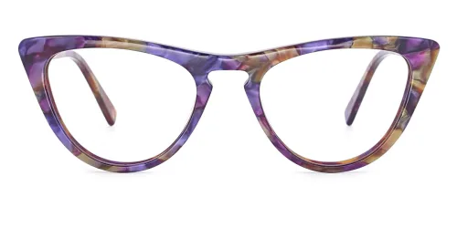 A05 Mary Cateye purple glasses