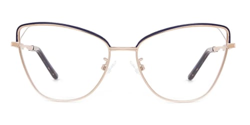 A1043 Kylie Cateye blue glasses
