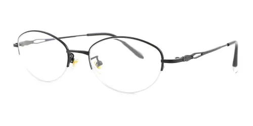 BE007 Pendleton Oval black glasses