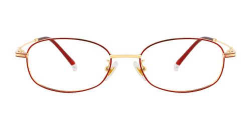 BE050 Muse Oval red glasses