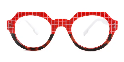 BL2401 Earlean Geometric red glasses