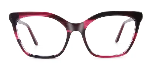 C1077 monica Cateye red glasses