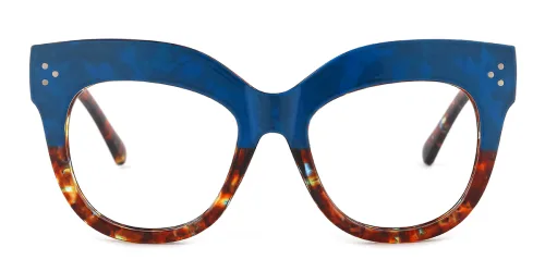 C476 Connie Cateye blue glasses