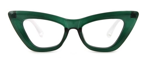 D885 Ledell Cateye green glasses