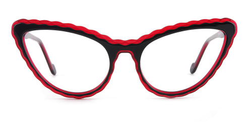F2226 elsa Cateye red glasses