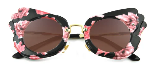 FJ79 Gallia Butterfly, floral glasses