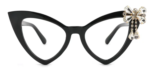 G98044 Tristen Cateye black glasses