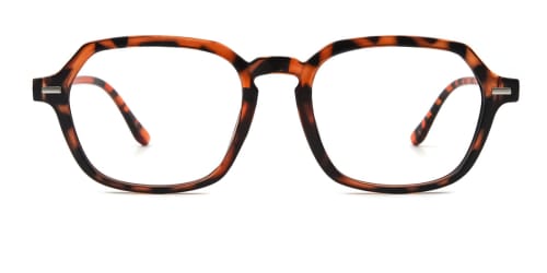 H8066 Hedia Rectangle tortoiseshell glasses