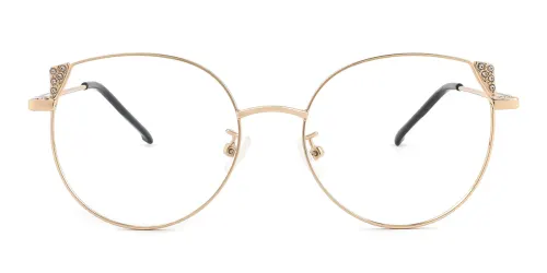 H8901 Devine Cateye gold glasses