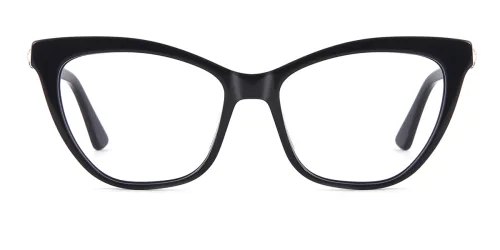 HL0048 Hazel Cateye black glasses