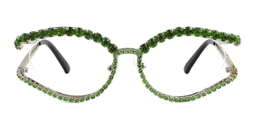 J3016 Eugene Oval green glasses