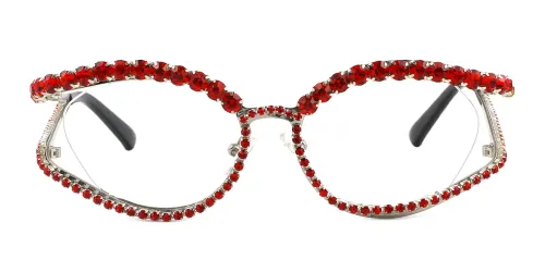 J3016 Eugene Oval red glasses