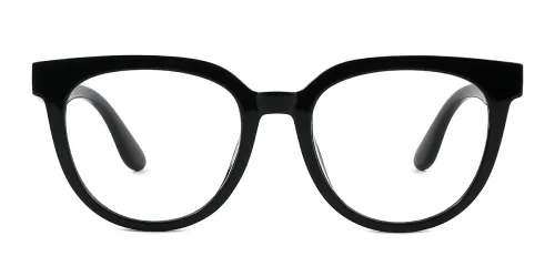 J825 Gillian Round,Oval black glasses